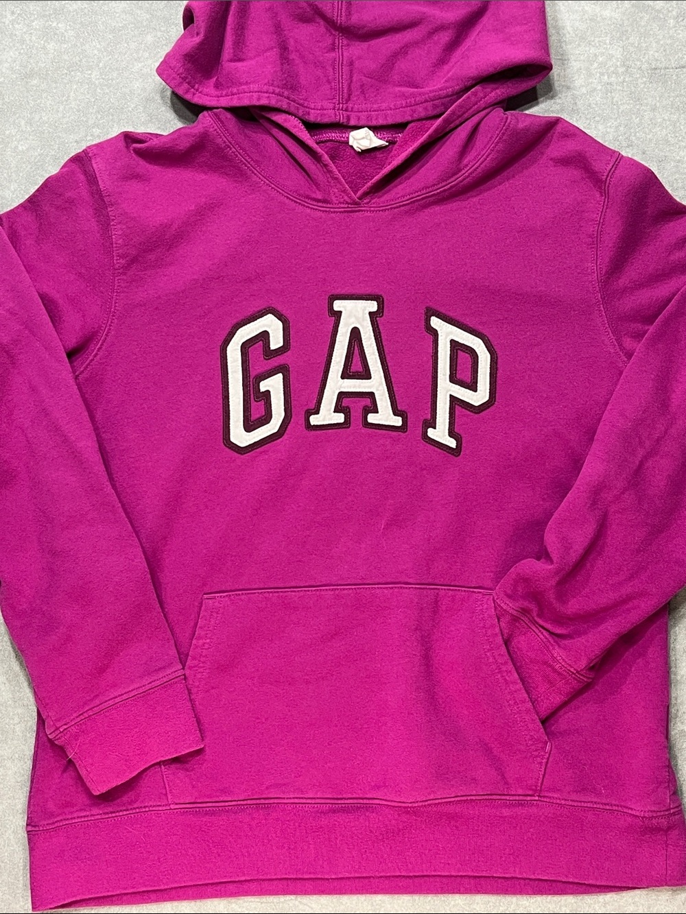 Gap Logo Hoodie Berry Magenta Pullover Sweatshirt Women’s Large